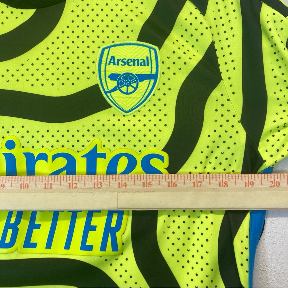 Arsenal Adidas Emirates jersey M Fly Better Visit Rwanda Champions League Yellow - Picture 10 of 13